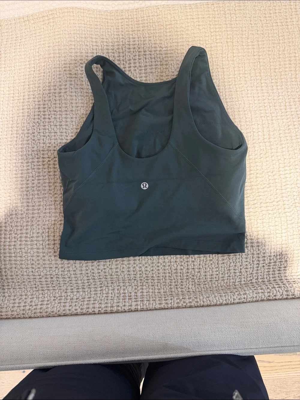 lululemon athletica Dark Green High Neck Sports Tank